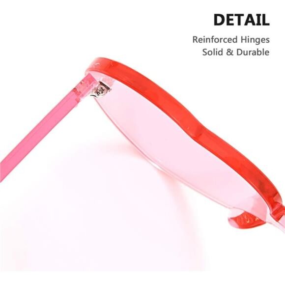 Oversized Heart Rimless Sunglasses for Women - Picture 5 of 6